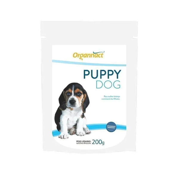 Suplemento Mineral Vitamínico para Cães Filhotes Puppy Dog Organnact 200 g