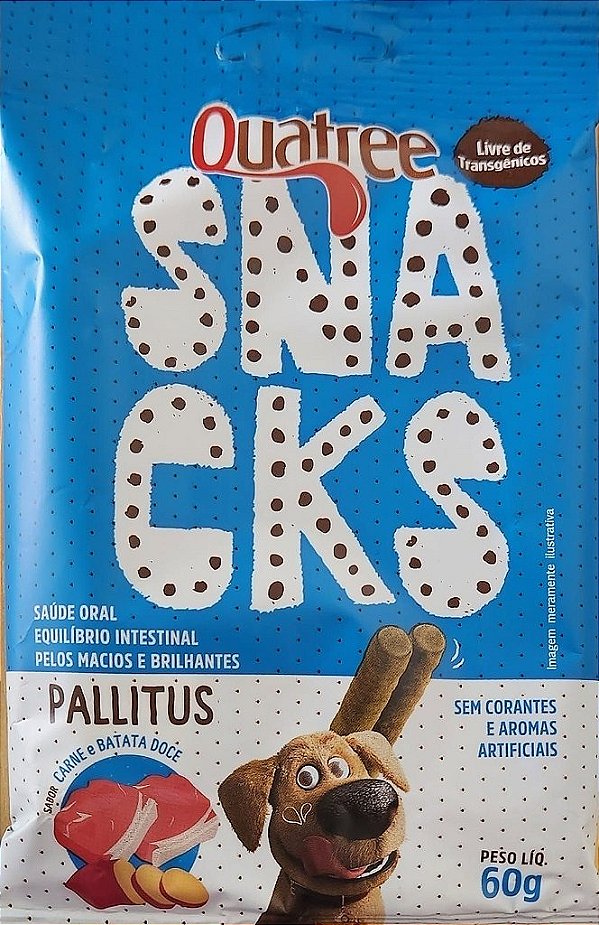 Quatree Snacks Pallitus Carne E Batata Doce 60g