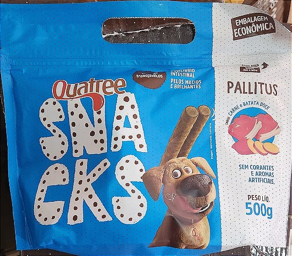 Quatree Snacks Pallitus Carne E Batata Doce 500g