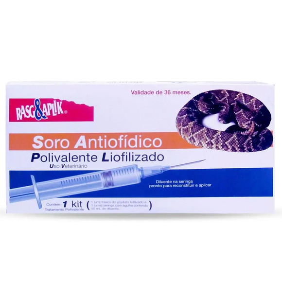 Soro Antiofídico Polivalente Liofil. Kit Único