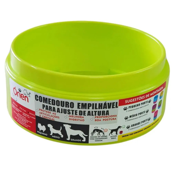 Comedouro Lento Empilhável Cães Verde Único