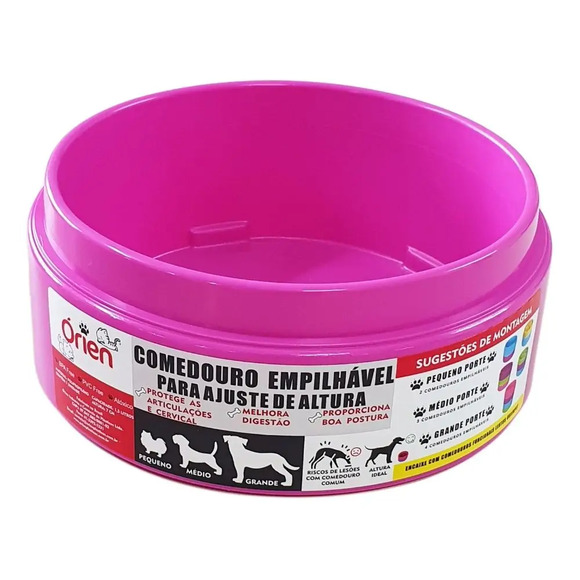 Comedouro Lento Empilhável Cães Lilás Único
