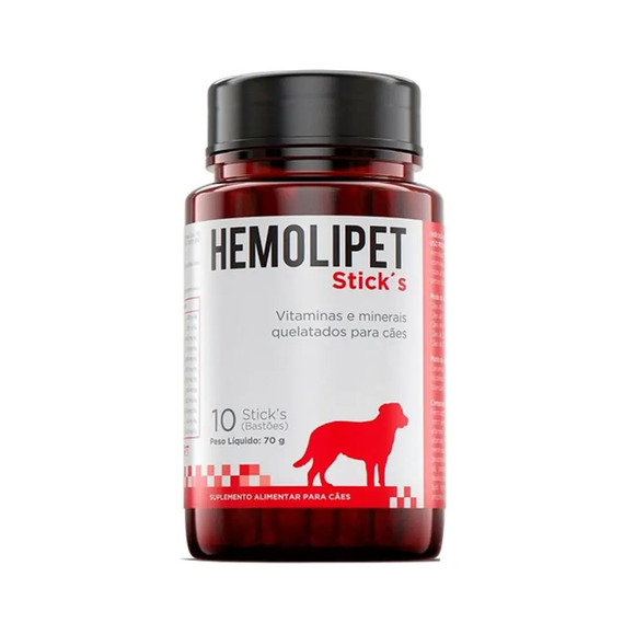 Suplemento Hemolipet Sticks para Cães 10 bastões