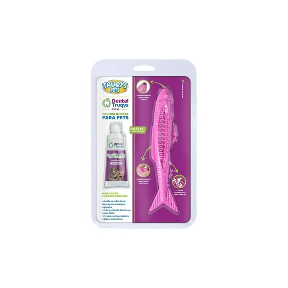 Escova Dental Fish Rosa - Truqys