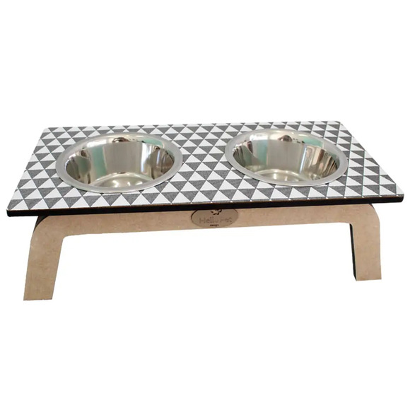 Comedouro Bahamas Cinza Hello Pet M