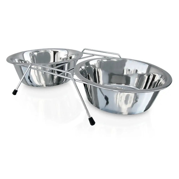 Comedouro em Inox Duplo Chalesco Nº 02