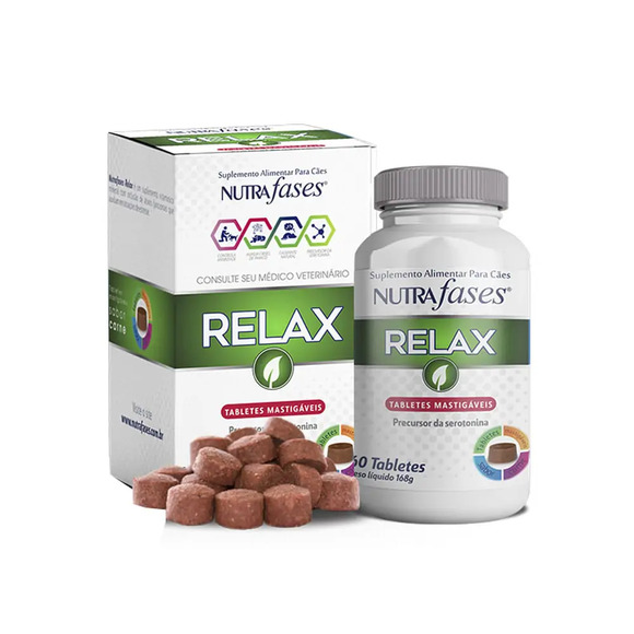 Nutrafases Relax Suplemento Alimentar para Cães 60 tabletes