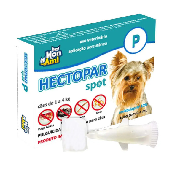 Antipulgas Hectopar Spot 0,4ml Cães de 1 a 4kg 0,4 ml