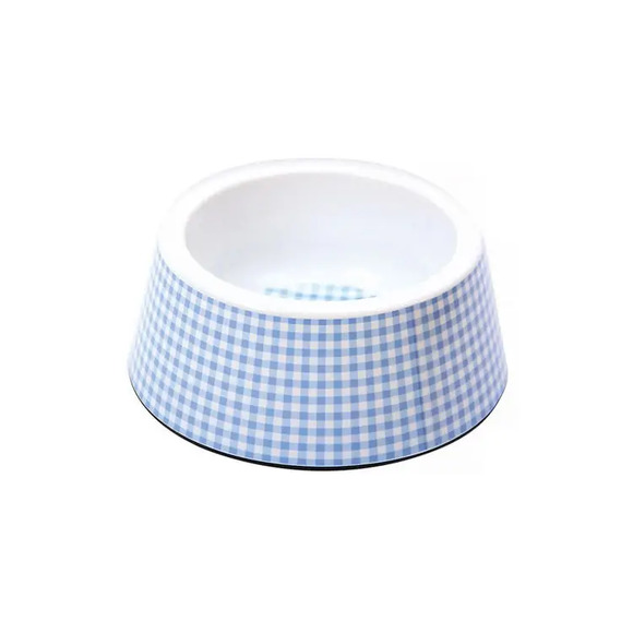 Comedouro Plástico Vichy Jambo Azul 380 ml