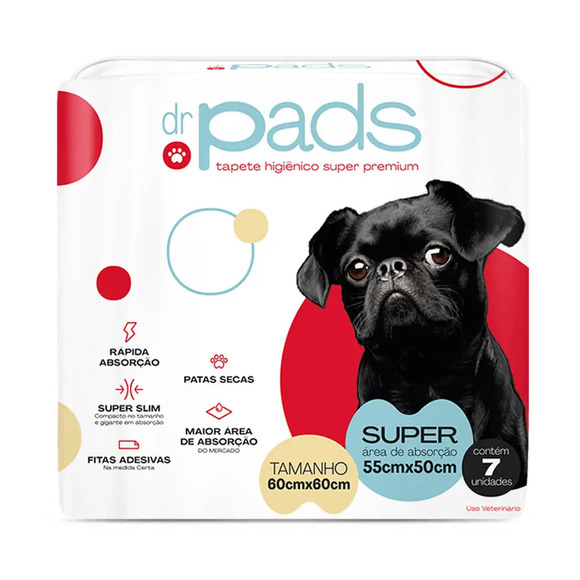 Tapete Higiênico Slim 60 x 60 Dr Pads 7 unidades