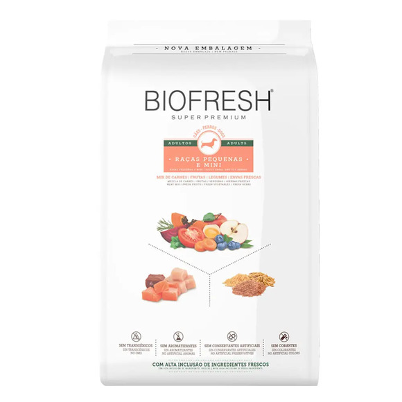Ração Biofresh Cães Adultos Raças Pequenas e Minis 15 kg + Brinde (Lancheira pet multiuso)