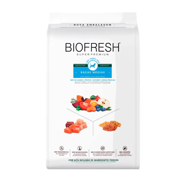 Ração Biofresh Cães Adultos Raças Médias 10,1 kg