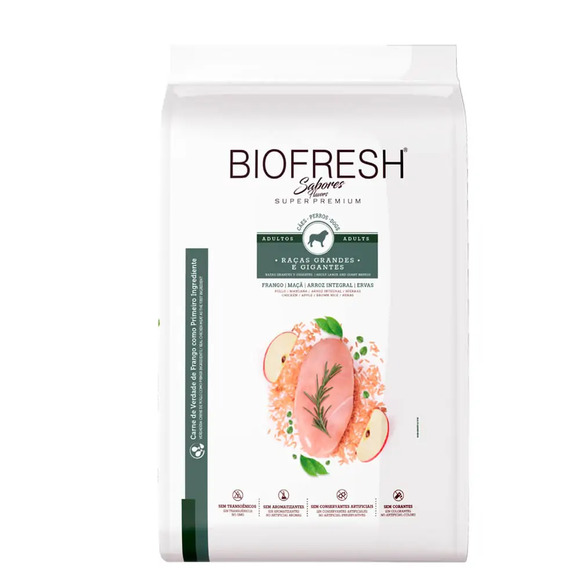 Ração Biofresh Cães Adultos Raças Grandes e Gigantes Frango 15 kg