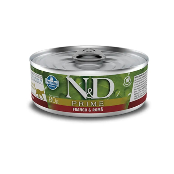 Ração Úmida N&D Prime Gatos Adultos Frango e Romã 80 g