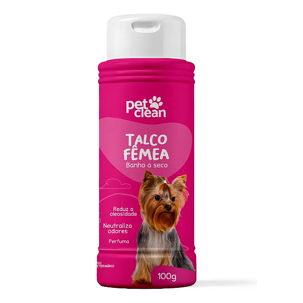Talco Banho A Seco Femea 100 G - Pet Clean