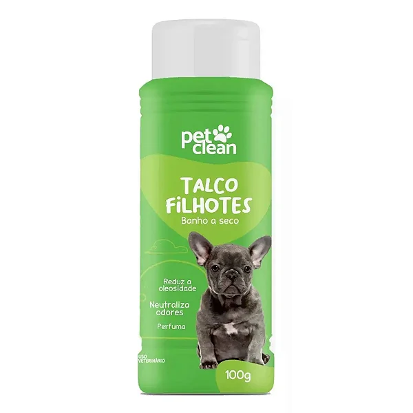 Talco Banho A Seco Filhote 100 G - Pet Clean