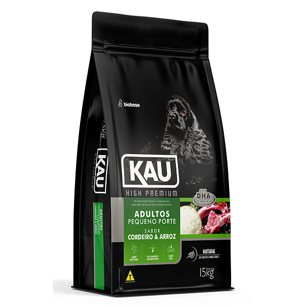 Ração High Premium para Cães Adultos Peq. e Mini sabor Cordeiro 15kg - KAU