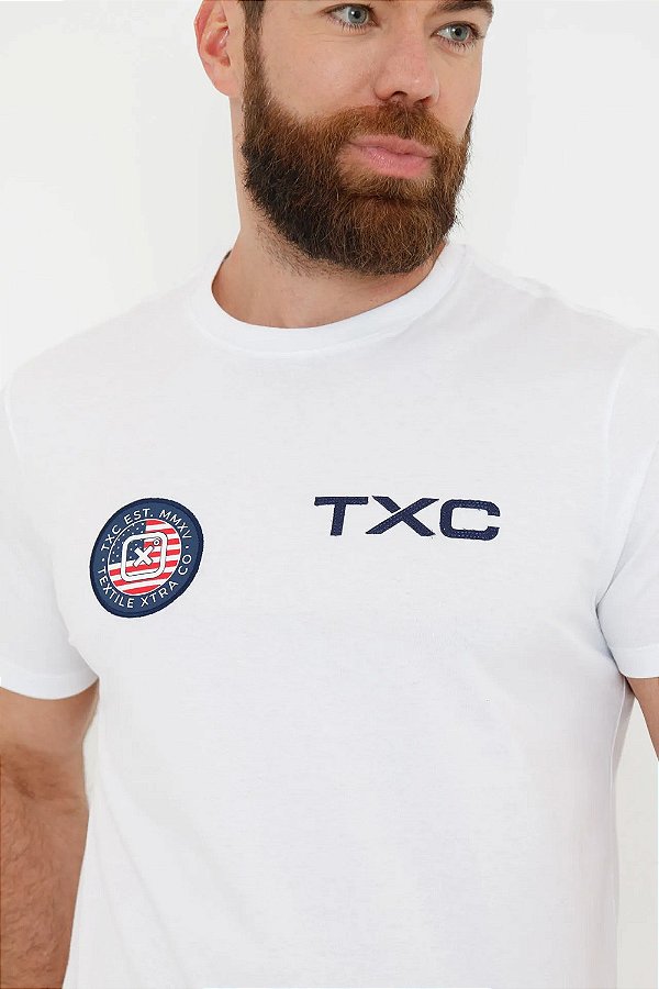 Camiseta TXC Masculina Branca - MS Boutique