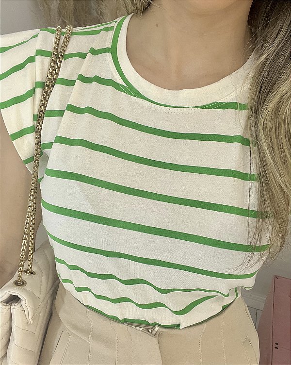 Musclee tee verde com branco