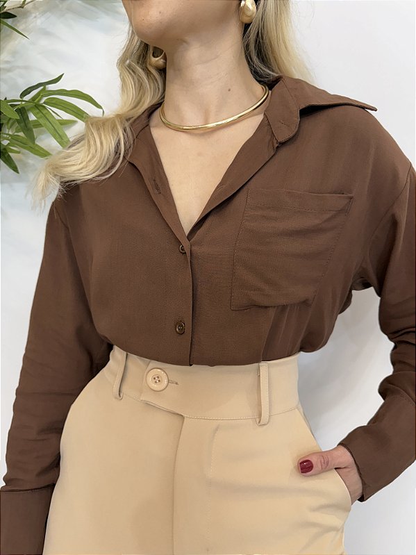 Camisa feminina alongada