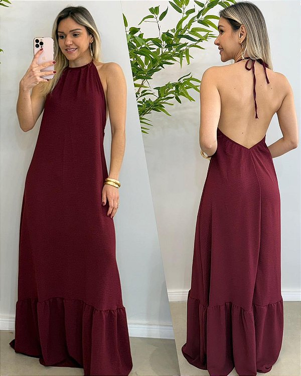 Vestido Helena Marsala