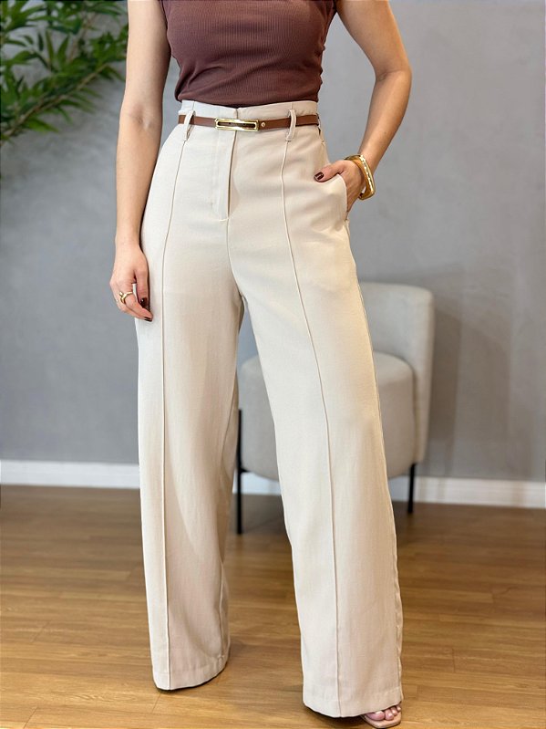 Calça Marrant Sensorial Pantalona Bege