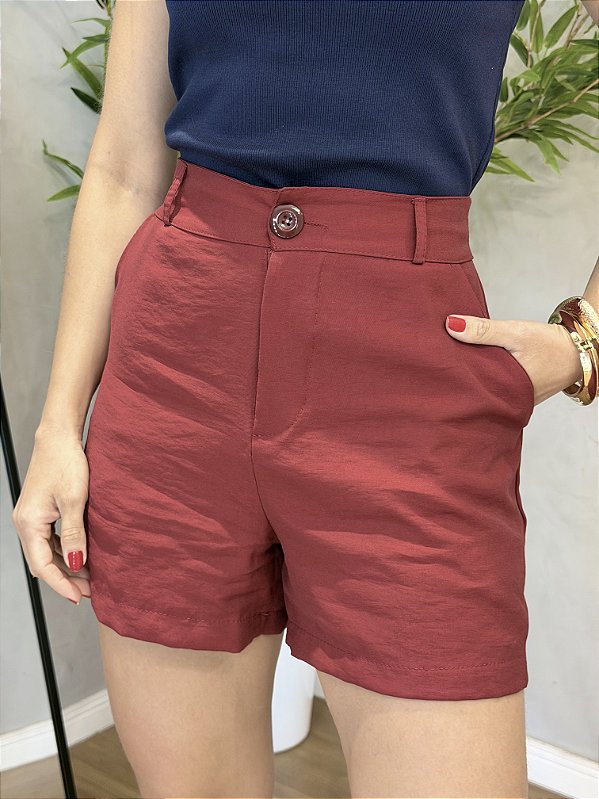 Shorts alfaiataria marrant vinho