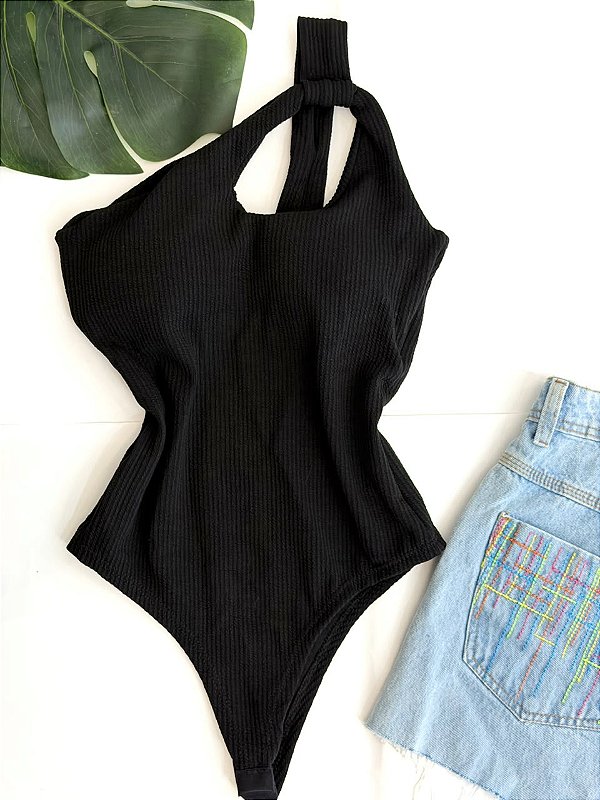 BODY FEMININO NULA MANGA PRETO