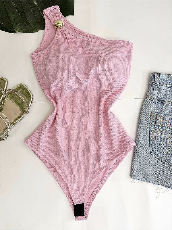 Body Nula Manga com Bojo | Rosa Bebe