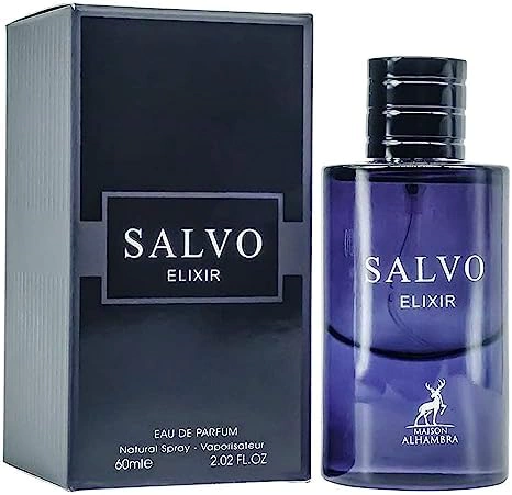 Salvo Elixir Maison Alhambra Eau de Parfum Masculino 60ml - Perfume Árabe