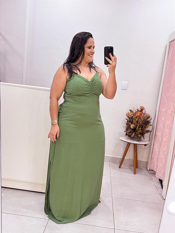 VESTIDO LONGO ALCINHA RAFA PLUS