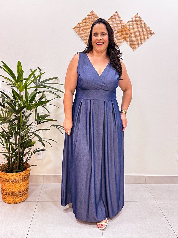 VESTIDO JEANS NAIRA PLUS SIZE