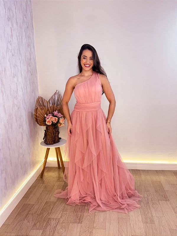VESTIDO FESTA MARINA SLIM ROSE