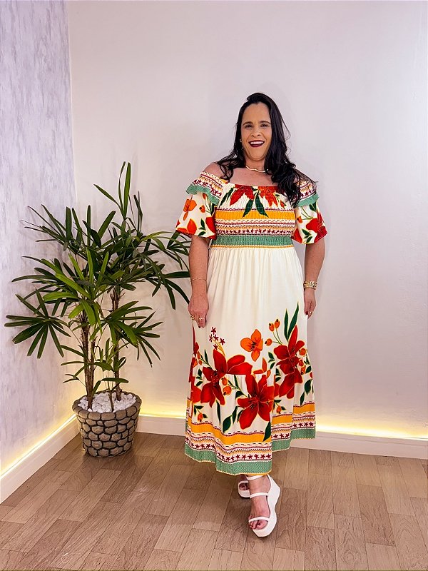 VESTIDO LONGO RICHELI PLUS SIZE