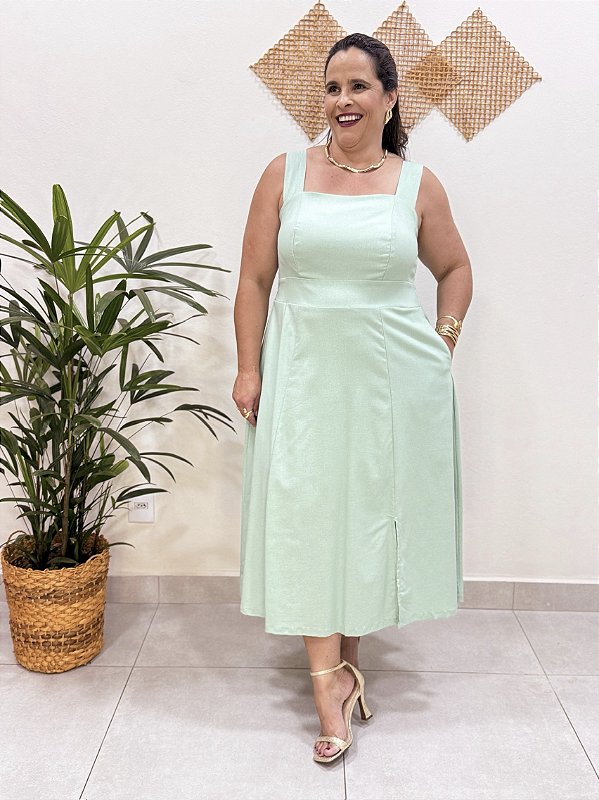 VESTIDO MIDI BRENDA PLUS SIZE