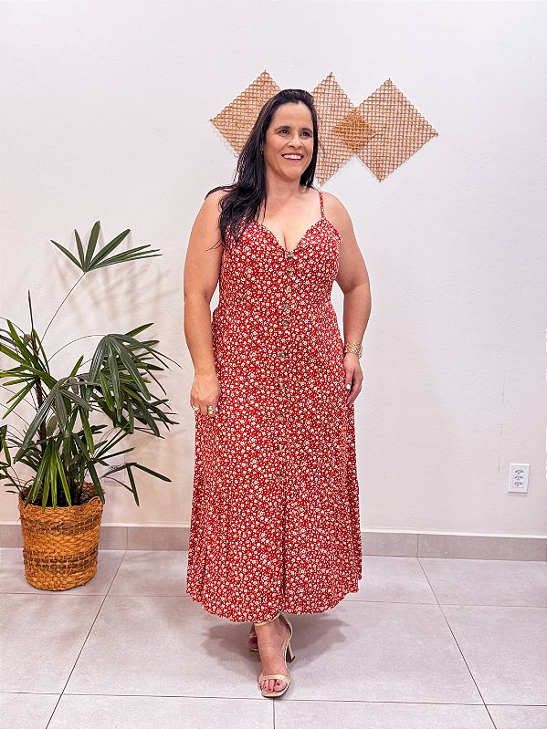 VESTIDO MIDI MARI LIBERTY PLUS SIZE