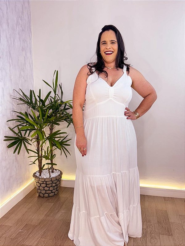 VESTIDO LONGO RAFAELA ALÇA PLUS SIZE