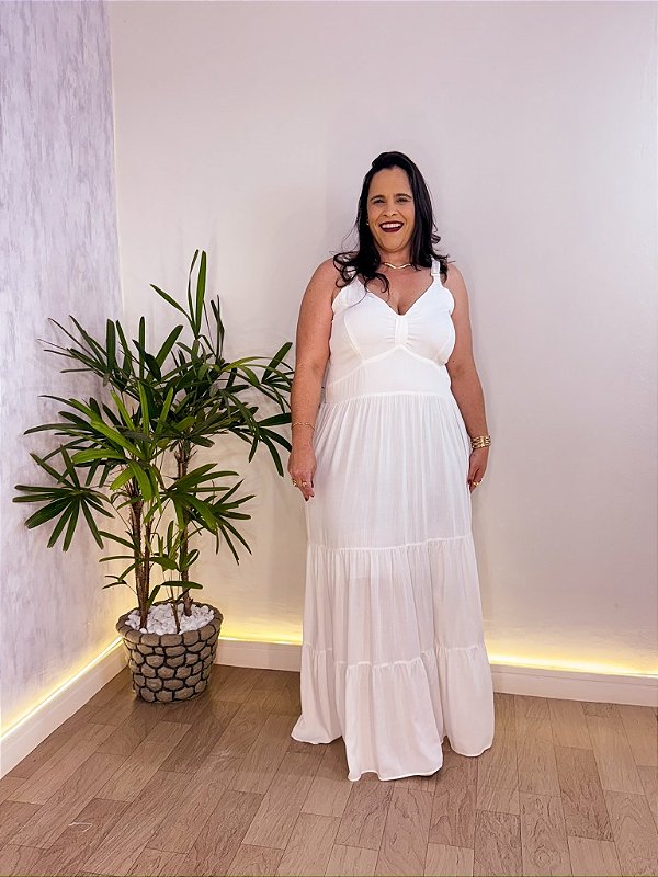 VESTIDO LONGO RAFAELA  ALÇA PLUS SIZE