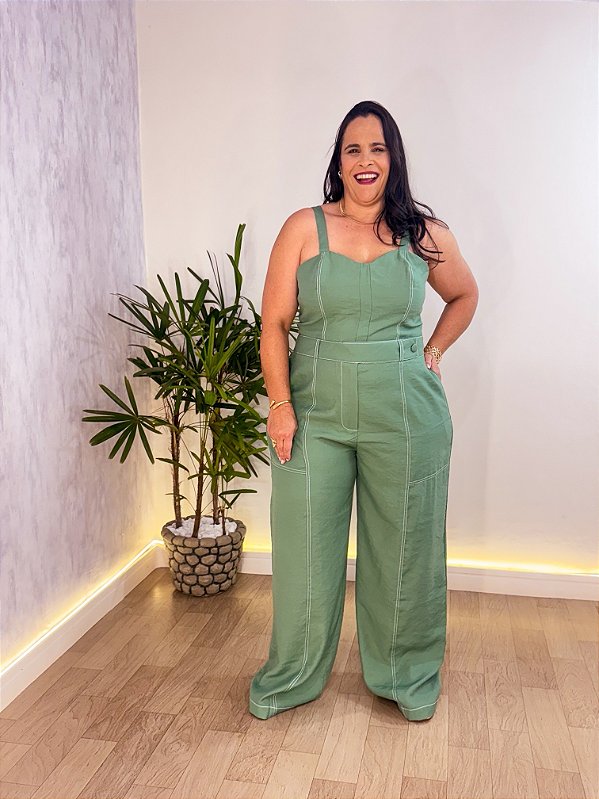 CONJUNTO JADE PANTALONA/CROPPED PLUS