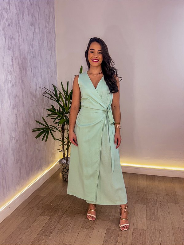 VESTIDO MIDI LINHO DAIANE SLIM