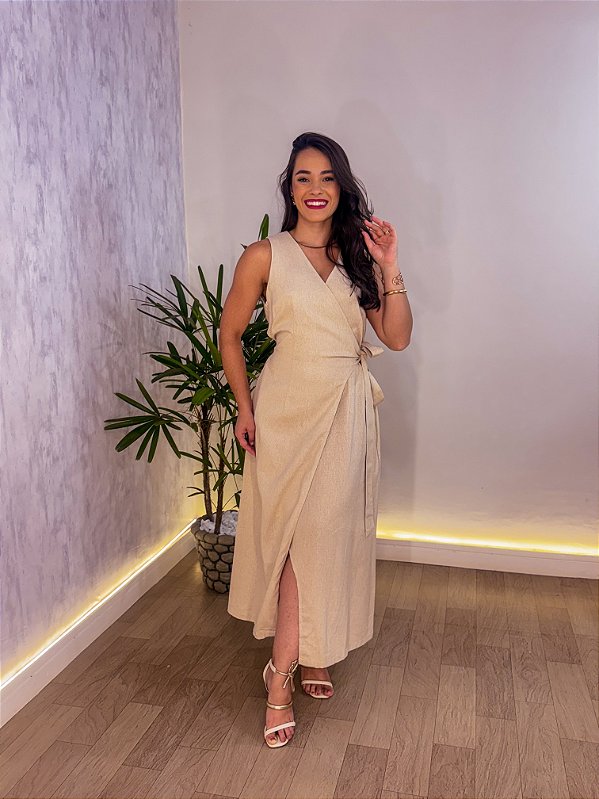 VESTIDO MIDI LINHO DAIANE SLIM