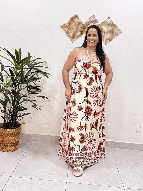 VESTIDO LONGO FLUITY POLIANA PLUS