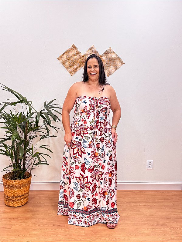 VESTIDO LONGO FLUITY POLIANA PLUS