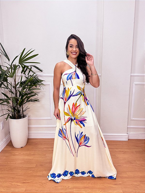 VESTIDO LONGO BRUNA SLIM