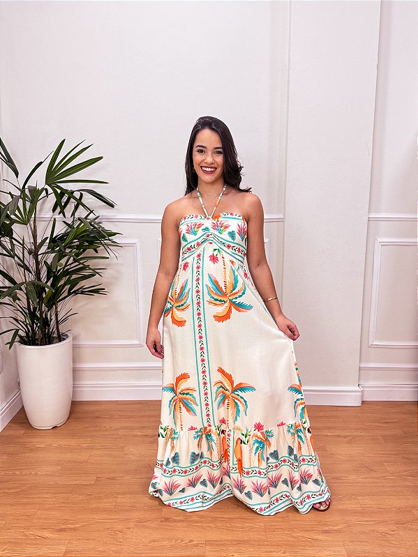 VESTIDO LONGO LAUANY ESTAMPADO SLIM