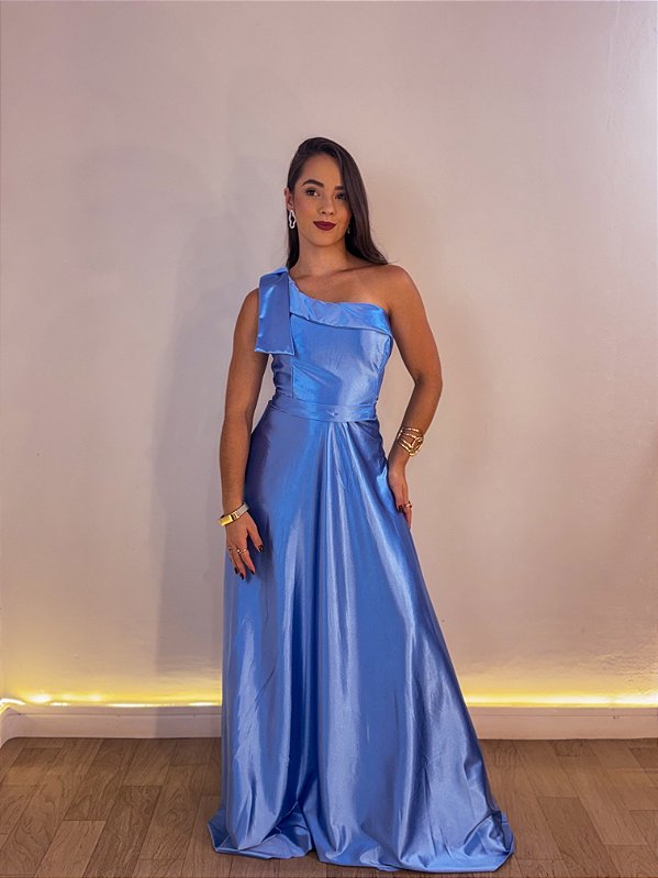 VESTIDO FESTA DANIELE SLIM AZUL SERENITY