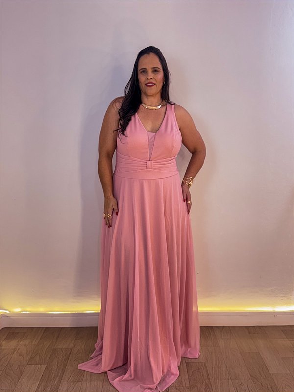 VESTIDO FESTA JULIA PLUS ROSA