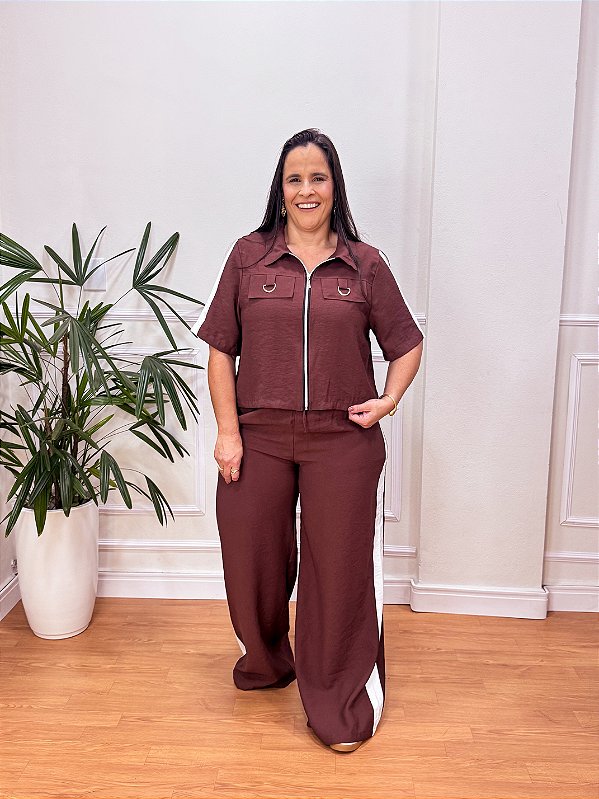 CONJUNTO PANTALONA/BLUSA HELENA PLUS