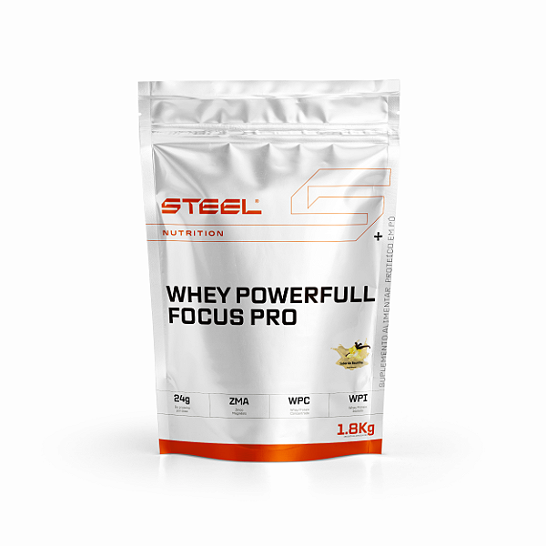 Whey Powerful Focus Pro 1,8kg - Refil - Zero Soja