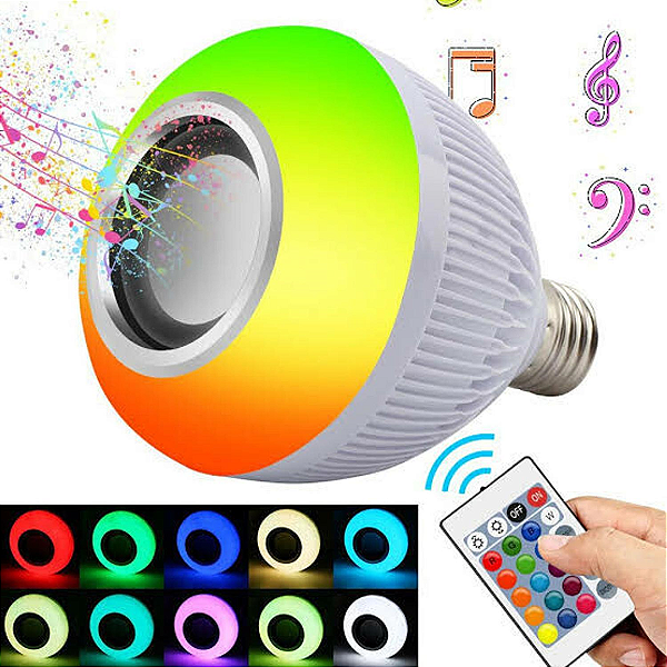 Caixa de Som Bluetooth, Lâmpada Musical com Controle RGB, 3W - H'maston WJ-L2
